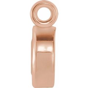 14K Rose .03 CT Diamond Micro Bezel Dangle
