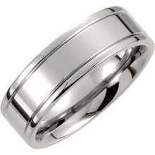 Load image into Gallery viewer, Titanium 7 mm Grooved Band Size 9
