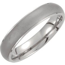 Load image into Gallery viewer, Titanium 5 mm Oxidized Center Ridged Band Size 9.5
