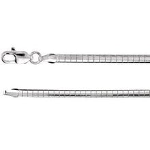 Load image into Gallery viewer, Sterling Silver 3 mm Domed Omega 18&quot; Chain
