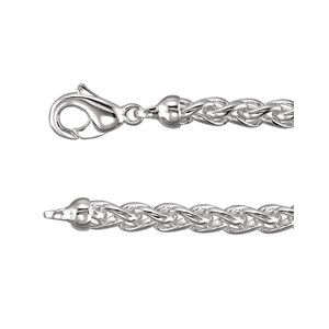 6 mm Sterling Silver Wheat Chain