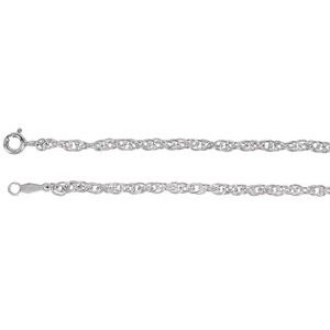 2.5 mm Sterling Silver Rope Chain 