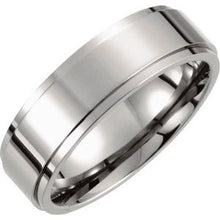 Load image into Gallery viewer, Titanium 7 mm Ridged Band Size 10.5
