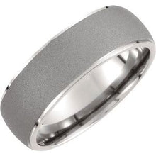 Load image into Gallery viewer, Titanium 7.5 mm Oxidized Center Rounded Band Size 10
