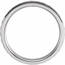 Charger l&#39;image dans la galerie, Sterling Silver 3 mm Geometric Band with Polished Finish Size 7
