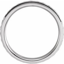 Load image into Gallery viewer, Sterling Silver 3 mm Geometric Band with Polished Finish Size 6

