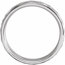 Charger l&#39;image dans la galerie, Sterling Silver 4 mm Geometric Band with Polished Finish Size 9
