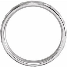 Charger l&#39;image dans la galerie, Sterling Silver 4 mm Geometric Band with Polished Finish Size 6
