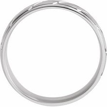 Load image into Gallery viewer, Sterling Silver 6 mm Tread Pattern Band Size 7
