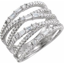Charger l&#39;image dans la galerie, Bague Espace Négatif 1 CTW Diamant Blanc 14K
