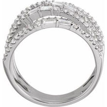 Charger l&#39;image dans la galerie, Bague Espace Négatif 1 CTW Diamant Blanc 14K
