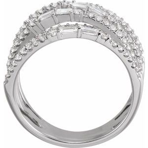 Bague Espace Négatif 1 CTW Diamant Blanc 14K