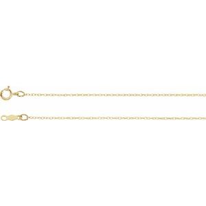 14K Yellow .75 mm Rope 14" Chain