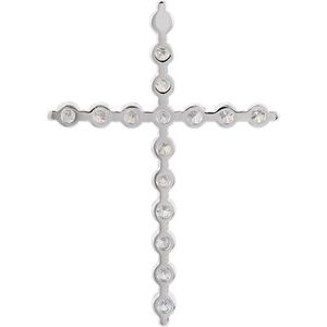 Platinum 1 5/8 CTW Diamond Cross Pendant