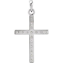 Load image into Gallery viewer, Platinum 1 1/4 CTW Diamond Cross Pendant
