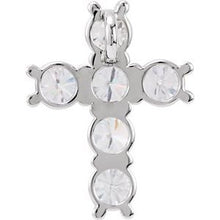 Load image into Gallery viewer, 14K White 1 1/6 CTW Diamond Cross Pendant
