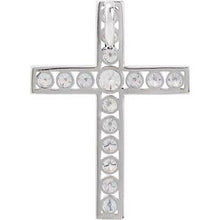 Load image into Gallery viewer, Platinum 1 CTW Diamond 28.2x21.2 mm Cross Pendant
