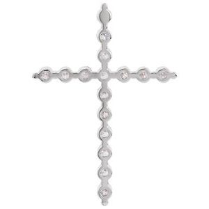 Platinum 1 1/4 CTW Diamond Cross Pendant