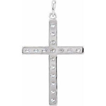 Load image into Gallery viewer, 14K White 1 5/8 CTW Diamond Cross Pendant

