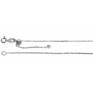 Sterling Silver .95 mm Adjustable Cable 22" Chain