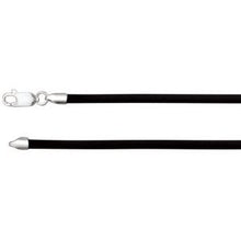 Charger l&#39;image dans la galerie, 3 mm Black Rubber Cord Necklace 
