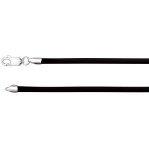 3 mm Black Rubber Cord Necklace 