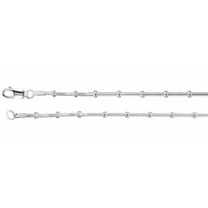1 mm Beaded Snake Chain