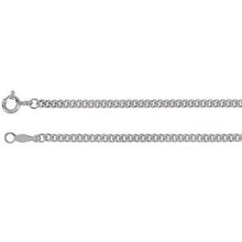 Load image into Gallery viewer, Sterling Silver 2.25 mm Solid Curb Link 24&quot; Chain
