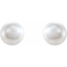 Load image into Gallery viewer, 14K Rose Akoya Cultured Pearl Earrings
