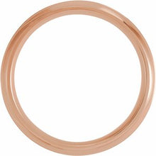 Load image into Gallery viewer, 18K Rose 8 mm Grooved Beveled Edge Band Size 8
