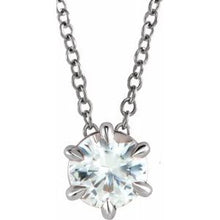 Load image into Gallery viewer, Platinum 1/2 CT Diamond Solitaire 16-18&quot; Necklace
