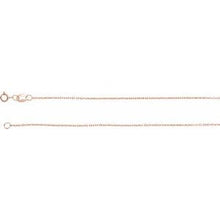 Load image into Gallery viewer, 10K Rose 1 mm Diamond-Cut Cable 16&quot; Chain
