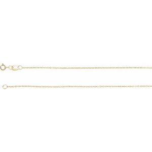 1 mm Solid Diamond-Cut Cable Chain 