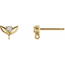 Load image into Gallery viewer, 14K Yellow .03 CT Diamond Vintage-Inspired Earring Top

