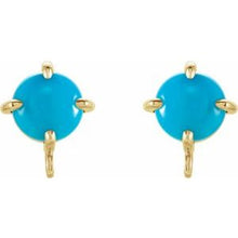 Load image into Gallery viewer, Round 4-Prong Cabochon Earring Top
