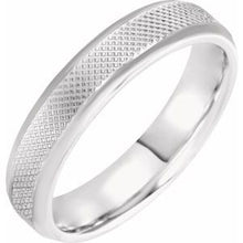 Load image into Gallery viewer, Sterling Silver 5 mm Knurled Beveled Edge Size 10
