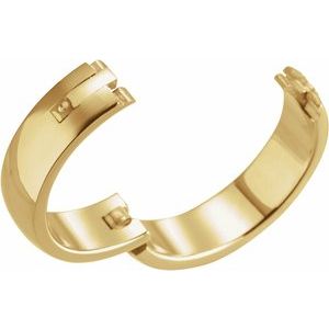 18K Yellow 8 mm Adjustable Band Size 6