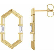 Load image into Gallery viewer, 14K Yellow 1/3 CTW Diamond Geometric Earrings
