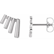 Load image into Gallery viewer, Sterling Silver Fan Ear Climbers
