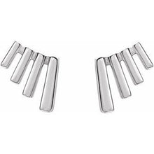 Load image into Gallery viewer, Sterling Silver Fan Ear Climbers
