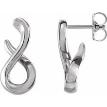 Load image into Gallery viewer, Sterling Silver Infinity-Inspired Drop Earrings
