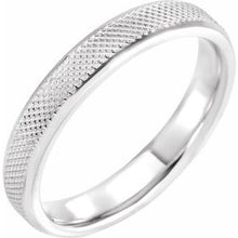 Load image into Gallery viewer, Sterling Silver 4 mm Knurled Beveled Edge Size 9
