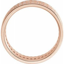 Load image into Gallery viewer, 14K Rose 1 1/8 CTW Diamond Flat Band Size 10.5
