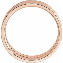Load image into Gallery viewer, 14K Rose 1 1/8 CTW Diamond Flat Band Size 10
