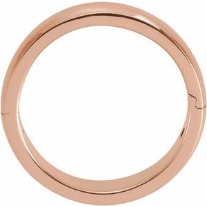 Bande réglable 14K Rose 6 mm Taille 4,5