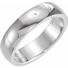 Load image into Gallery viewer, Platinum 6 mm Adjustable Band Size 11.5
