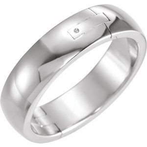 18K White 4 mm Adjustable Band Size 4.5
