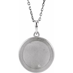 Sterling Silver .005 CTW Diamond Initial X 18" Necklace