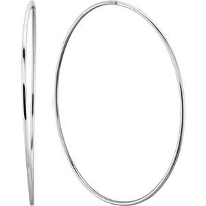 Endless 1.55 mm Hoop Tube Earrings 