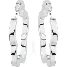 Load image into Gallery viewer, Flower Hinged Hoop Earrings
